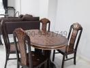 Modern dining room with chair and table set