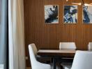 Contemporary dining room with a modern table and chairs