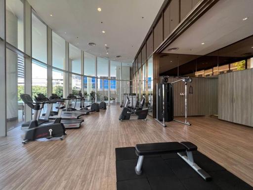 Modern gym facility within a residential building