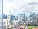 Panoramic cityscape view from a high-rise building