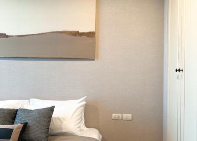 Cozy bedroom with neutral tones and minimalist decor
