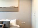 Cozy bedroom with neutral tones and minimalist decor