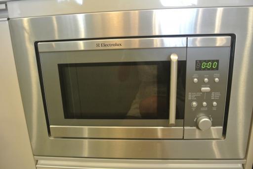 Modern Electrolux built-in microwave oven in kitchen setting