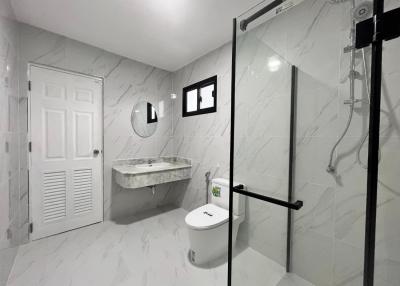 Modern bathroom with marble finish