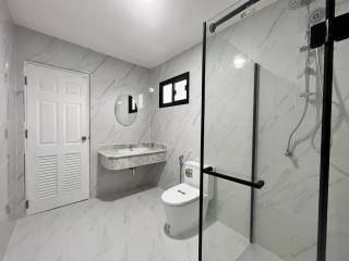 Modern bathroom with marble finish