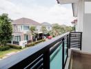 View from the balcony overlooking a residential neighborhood