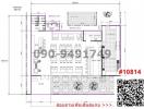 Architectural blueprint of a commercial building layout