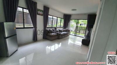 Spacious living room with modern furniture and natural light