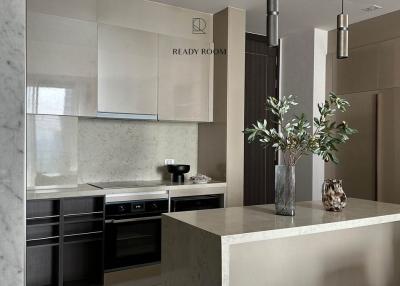 Modern kitchen with high-end appliances and elegant decor
