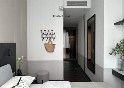 Modern and minimalist bedroom with stylish decor