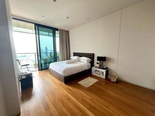 Modern bedroom with city view