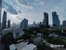 Panoramic cityscape view from a high-rise building