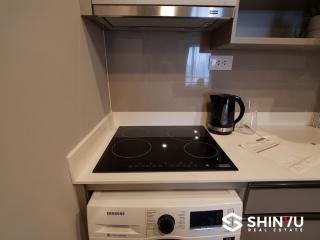 Modern kitchen with stainless steel appliances