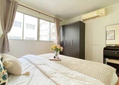 Cozy bedroom interior with natural light