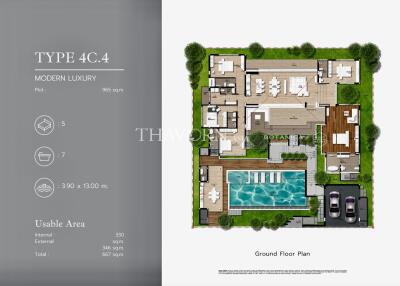 บ้าน ขาย 5 ห้องนอน 340 ตร.ม. ที่ดิน 700 m² ใน  Botanica Montazure, Phuket