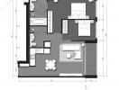 2-bedroom apartment floor plan at The Lofts at Asokes