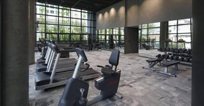 Modern gym facility with exercise equipment