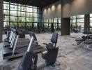 Modern gym facility with exercise equipment