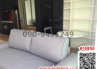 Cozy living room with modern sofa and sleek design