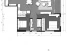 Floor plan of a 2-bedroom apartment at The Lofts