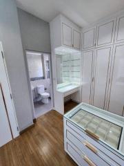 Compact bedroom with built-in wardrobes and ensuite bathroom