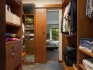 Spacious bedroom with walk-in closet