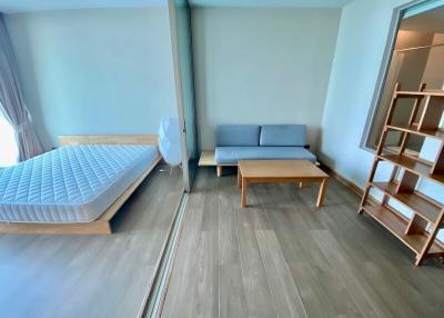 Modern bedroom with minimalist furniture