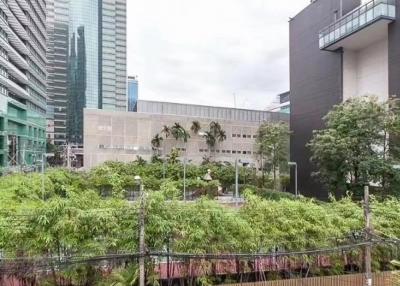 Urban view with buildings and lush greenery