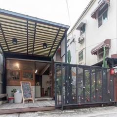 Cozy home patio with an open gate and welcoming entrance