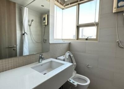 Modern bathroom with natural light