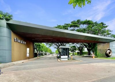 Modern entrance gate of a residential community