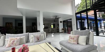 Spacious and modern living room with natural light