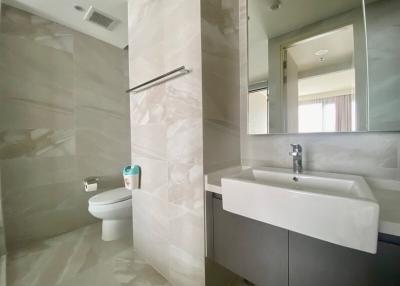 Modern bathroom with natural light