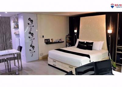 Elegant bedroom with modern design and neutral tones