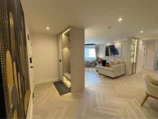 Spacious and modern living room with natural light