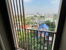 High-rise balcony view overlooking residential area