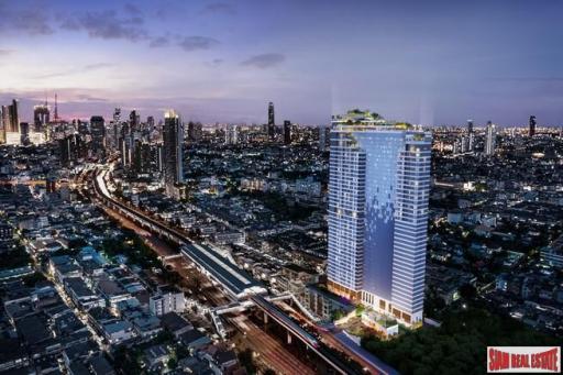 New High-Rise Condo with Roof Top Facilities next to BTS Pho Nimit, Krung Thonburi - 2 Bed Units