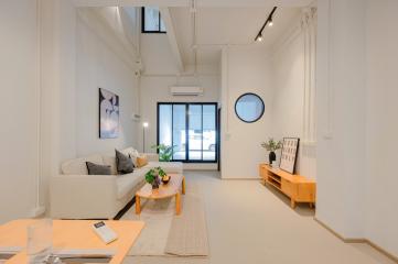 Modern living room with natural lighting