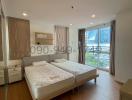 Spacious bedroom with ample natural light