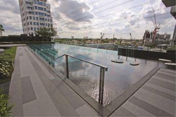 Luxurious rooftop infinity pool with city views