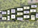 Aerial view of a residential development site plan