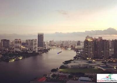 Menam Residences  River Views of the Chao Phraya River From This Modern 3-Bedroom For Rent in Bangkok