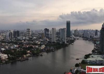 Menam Residences  River Views of the Chao Phraya River From This Modern 3-Bedroom For Rent in Bangkok