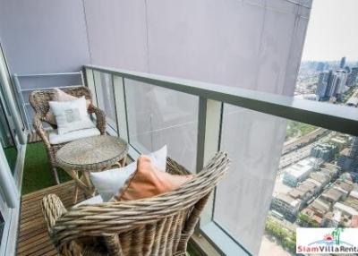 The River Condo  Fabulous City and River Views from this 48th Floor One Bed Condo for Rent at Saphan Tak Sin