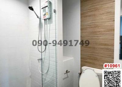 Modern bathroom interior with shower and toilet facilities