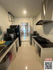 Modern kitchen with stainless steel appliances