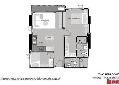 Rhythm Narathiwas - Two Bedroom Corner Unit with City Views for Rent in Sathorn