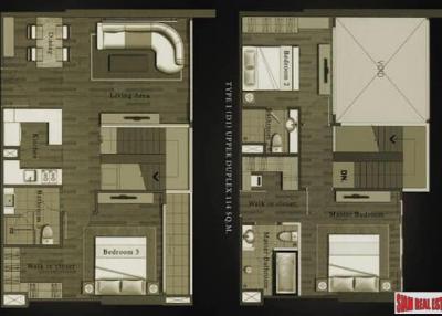 Ivy Ampio Condominium | Elegant Three Bedroom Duplex for Rent on Fantastic Ratchadapisek Road