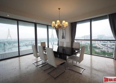 The Pano - Exceptional River Views from this Three Bedroom Corner Condo for Rent in Surasak