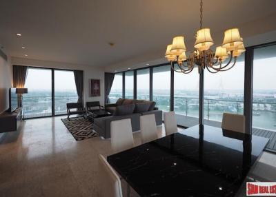 The Pano | Exceptional River Views from this Three Bedroom Corner Condo for Rent in Surasak